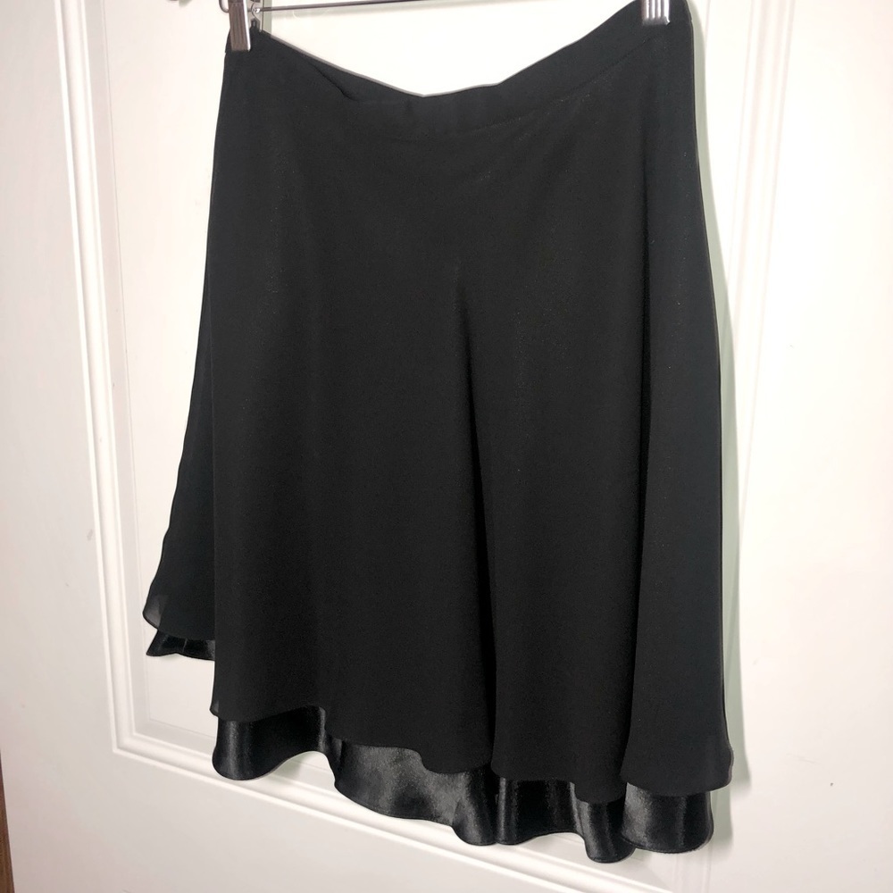 Adrianna Papell Evening Essentials Black A-Line Skirt Size 10